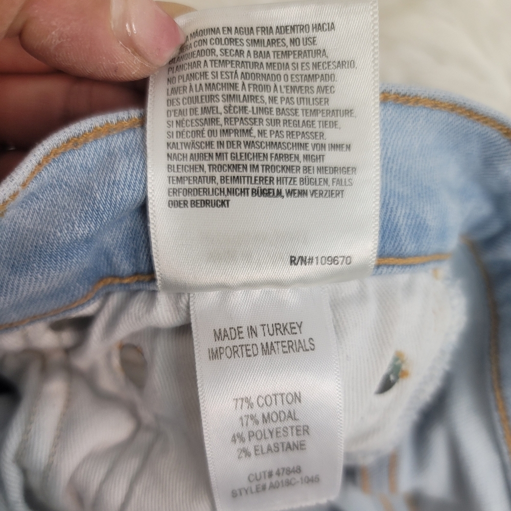 AGOLDE NICO HIGH RISE DISTRESSED JEANS LIGHT WASH WOMEN'S JEANS 25 - Picture 10 of 16